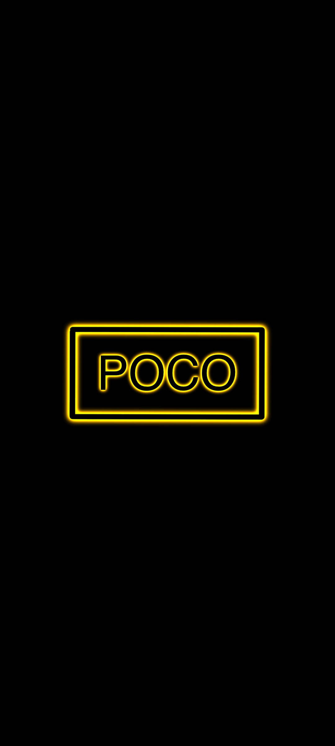POCO X2 Жълт Шрифт Тапет