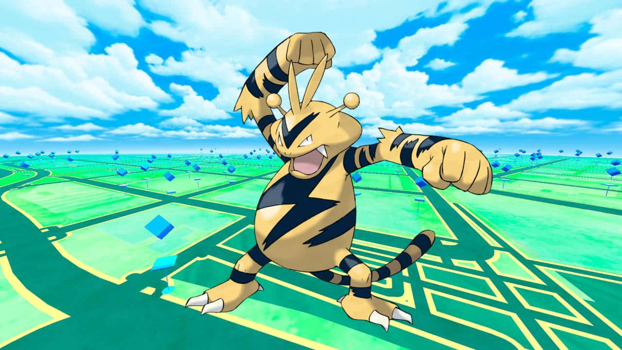 Надпис: Електръбъз изследва света на Pokemon Go Тапет