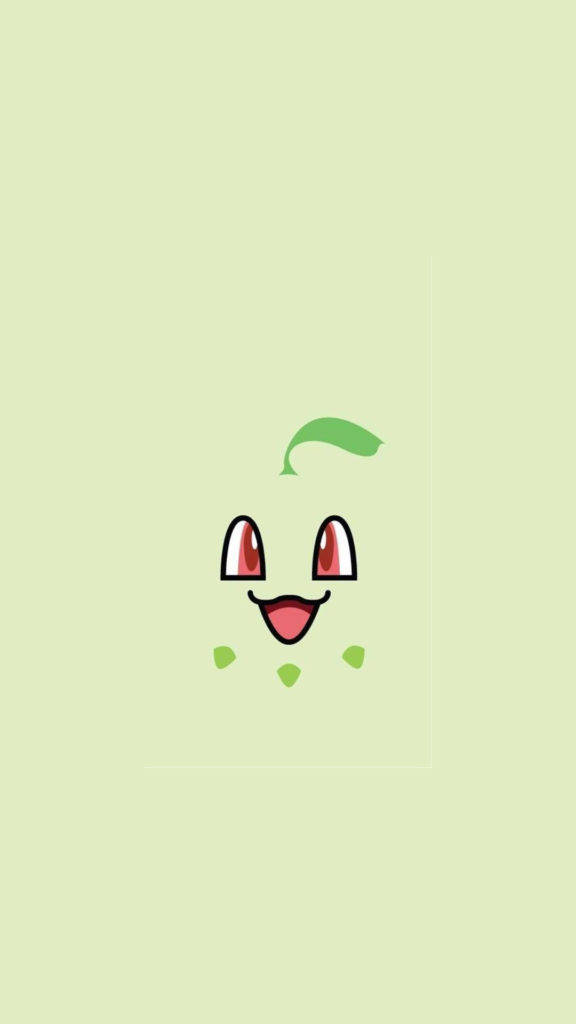 Лице на Чикорита Pokemon iPhone Тапет
