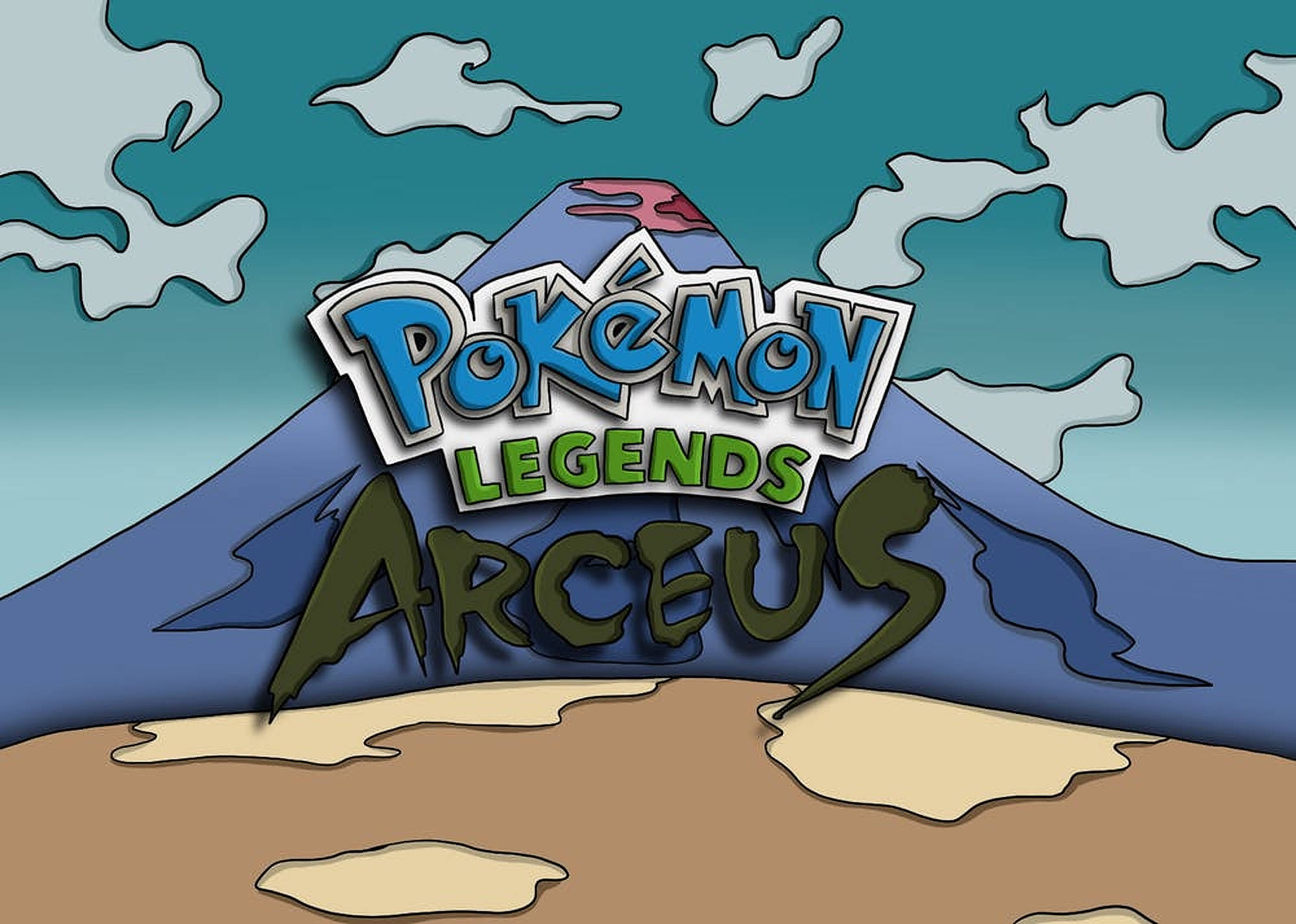 Илюстрация на планина от Pokemon Legends Arceus Тапет