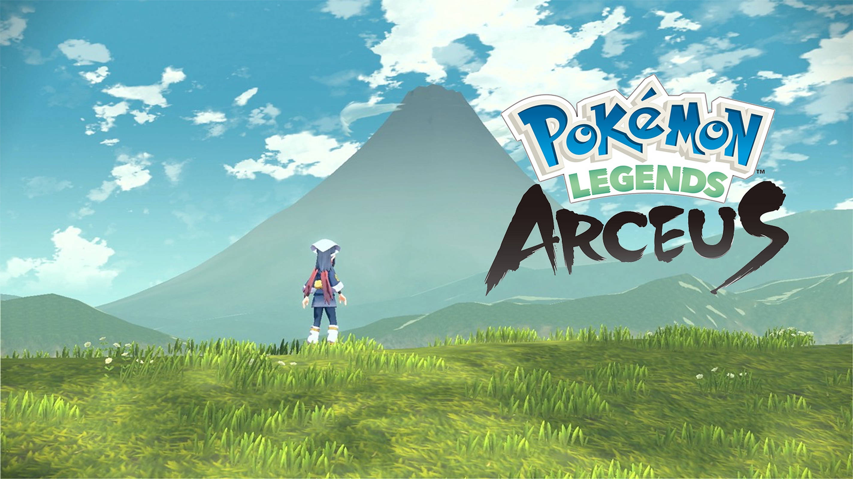 Изглед към планина от Pokemon Legends Arceus Тапет