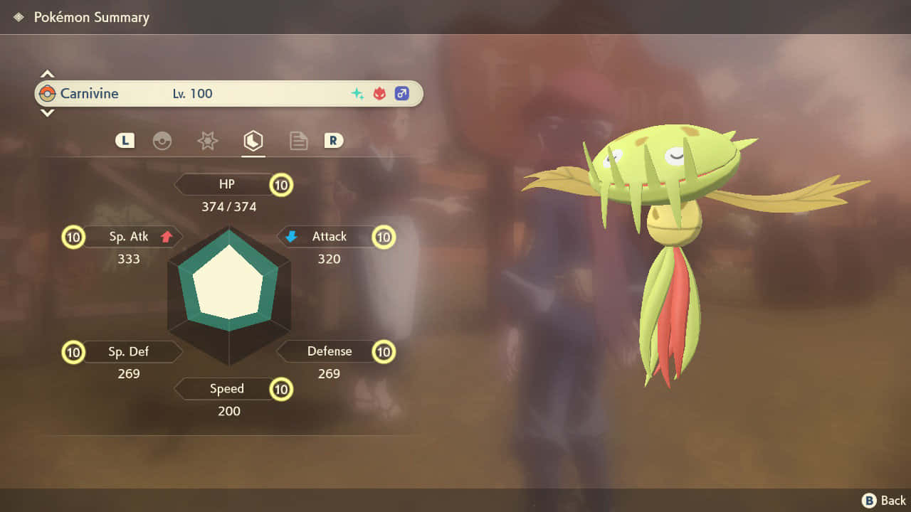 Карнивайн в действие – Сцена от Pokémon Legends Arceus Тапет