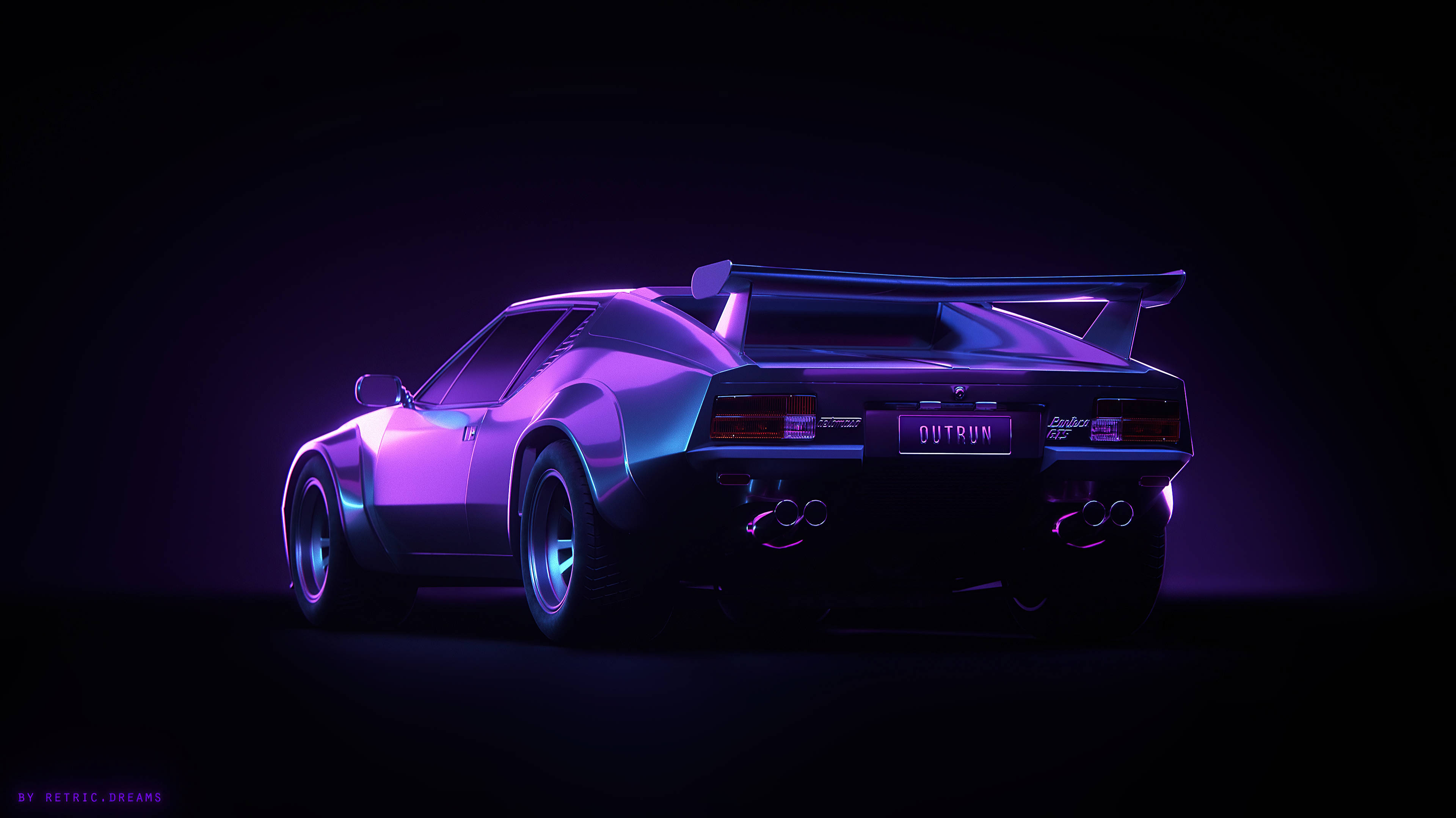Лилава Pontiac Естетика 4K Автомобил Тапет