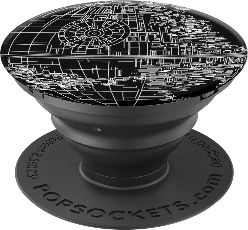 Черен Pop Socket с графичен дизайн Тапет