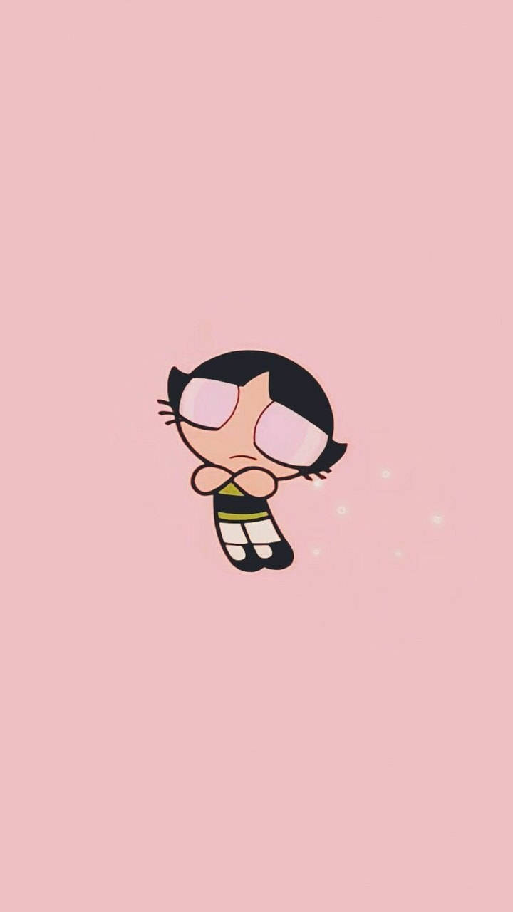 Сладък естетичен анимационен Powerpuff Girl Бътъркъп Тапет