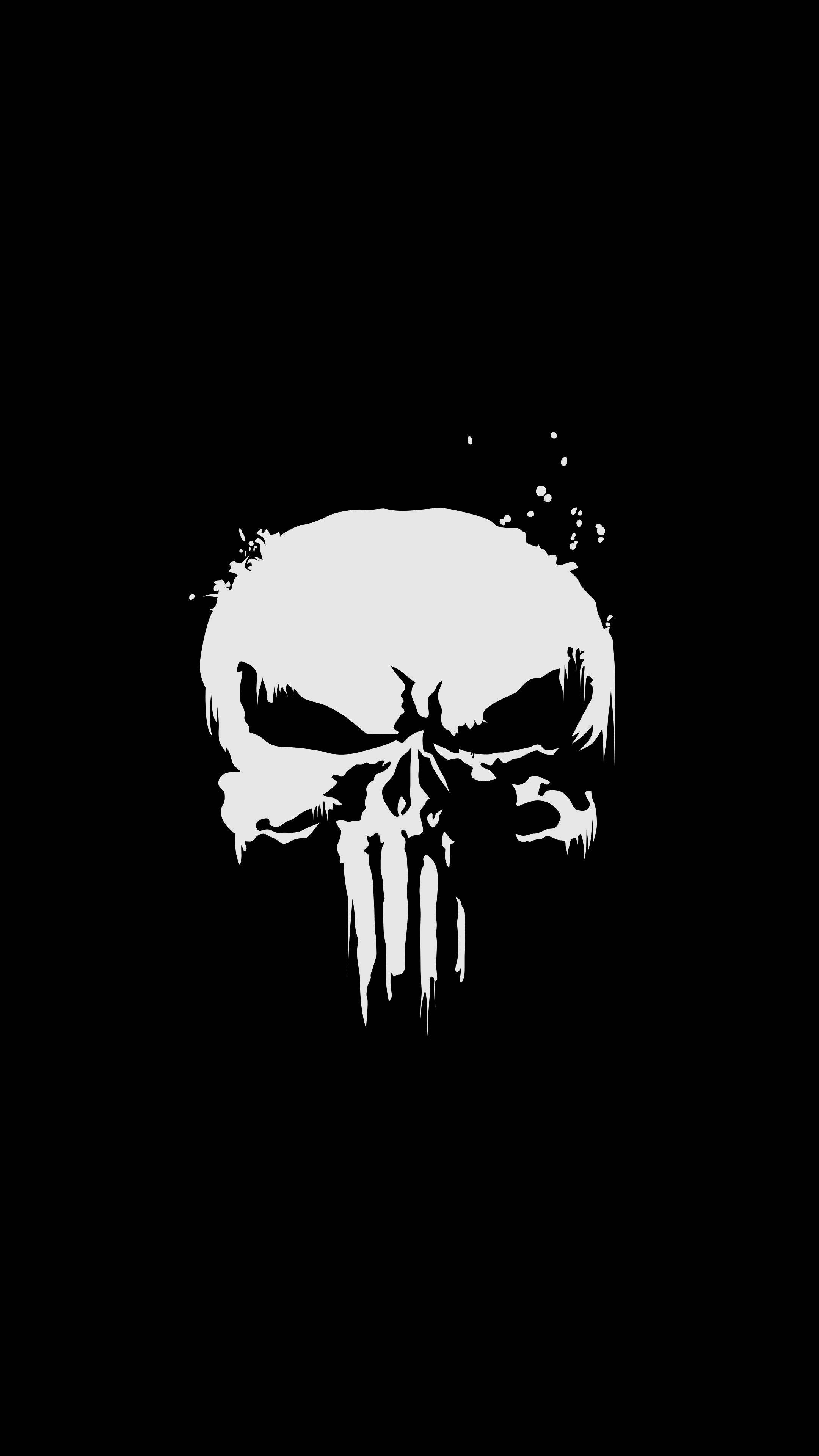 Punisher 4K Ultra HD тъмен тапет за телефон Тапет