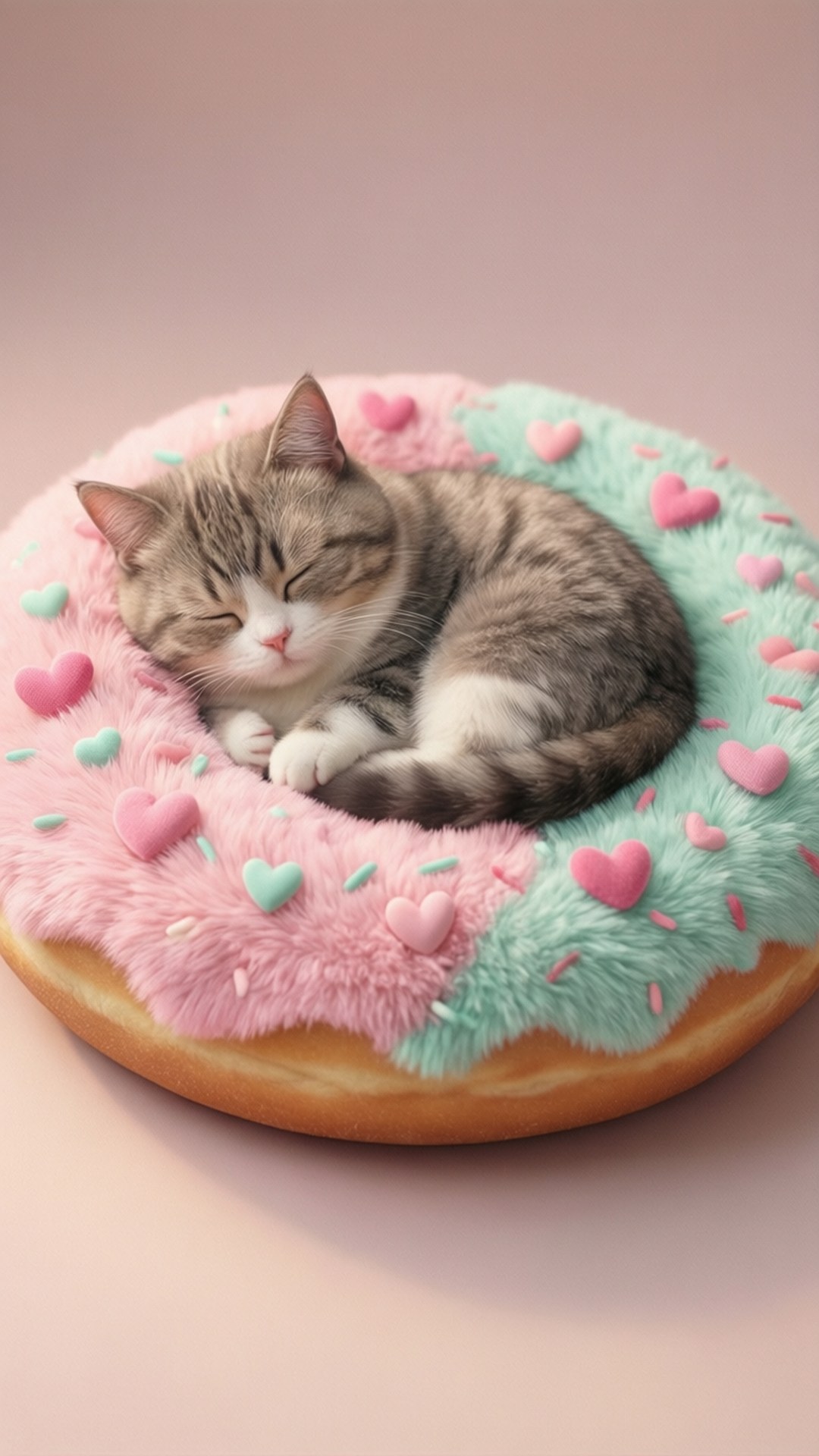 Pusheen в легло с поничка Тапет