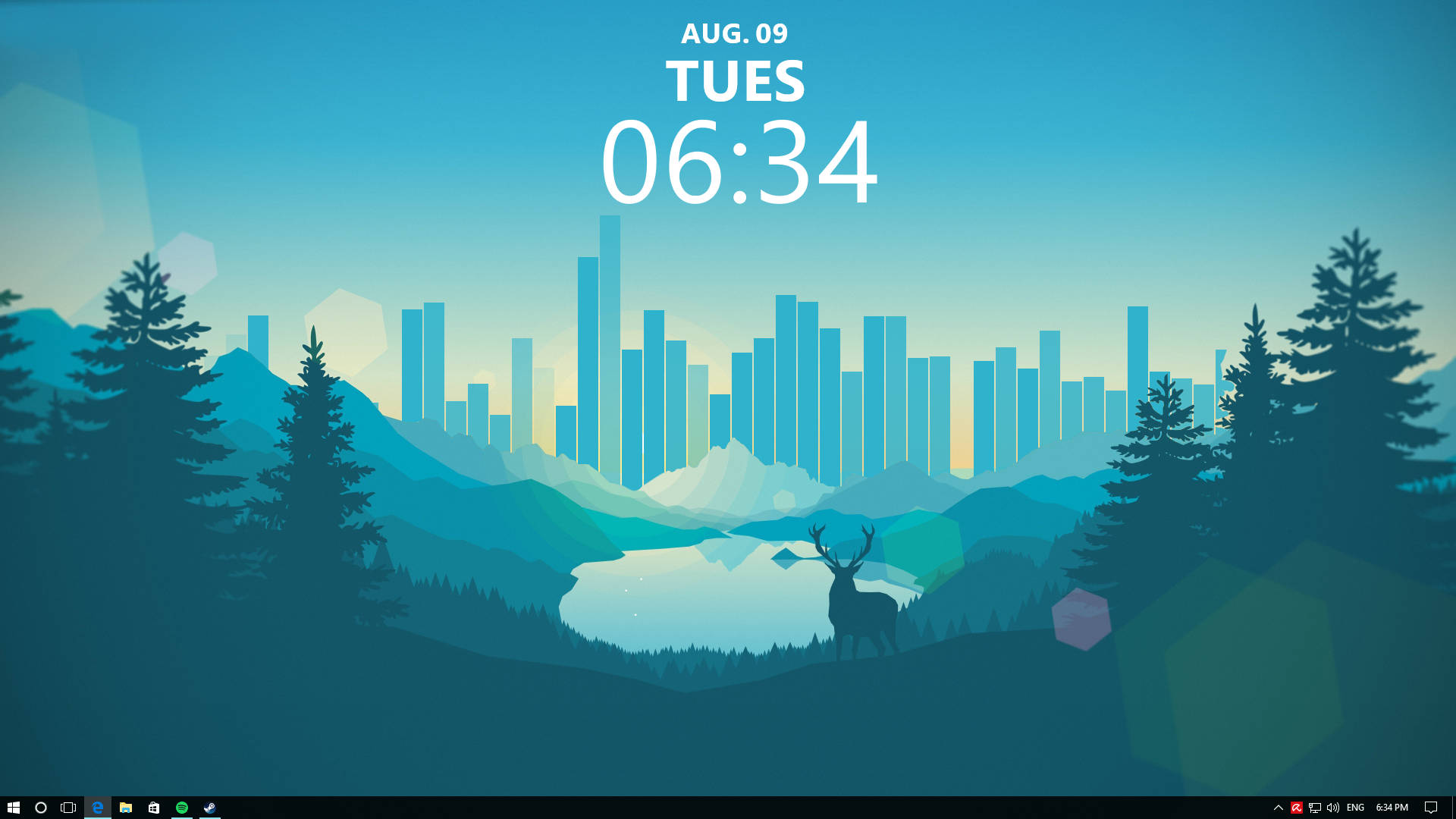 Rainmeter тема с природа Тапет