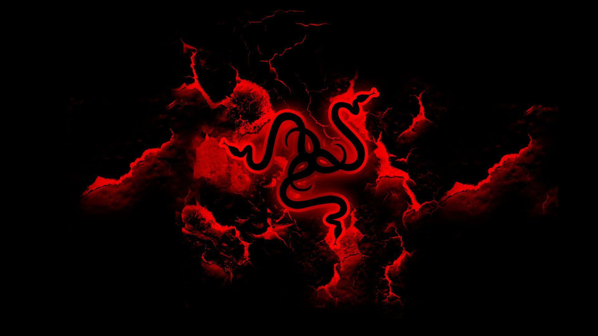 Червен гейминг тапет с лого на Razer Тапет