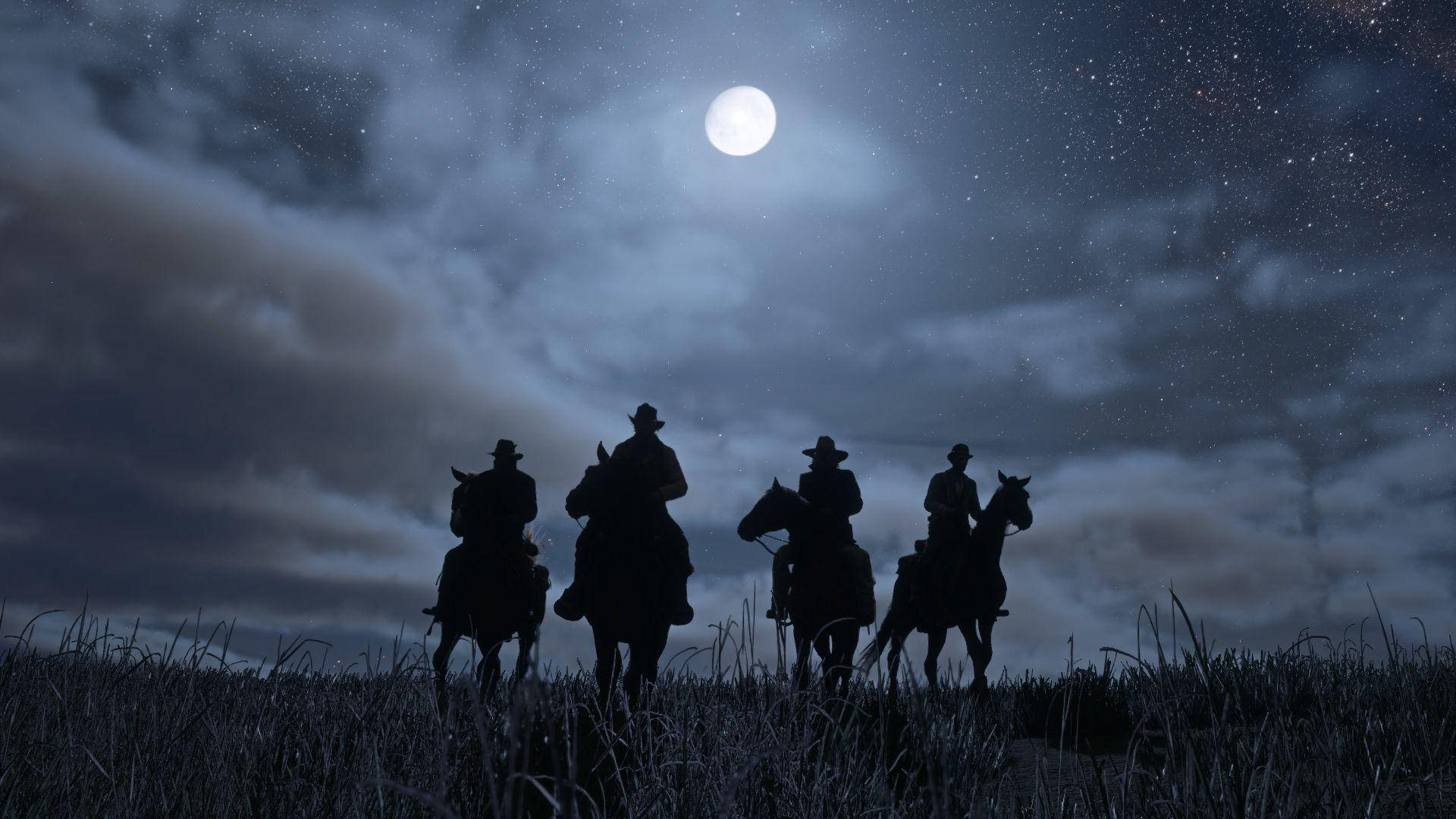 Red Dead Redemption 2 4K Нощ Тапет