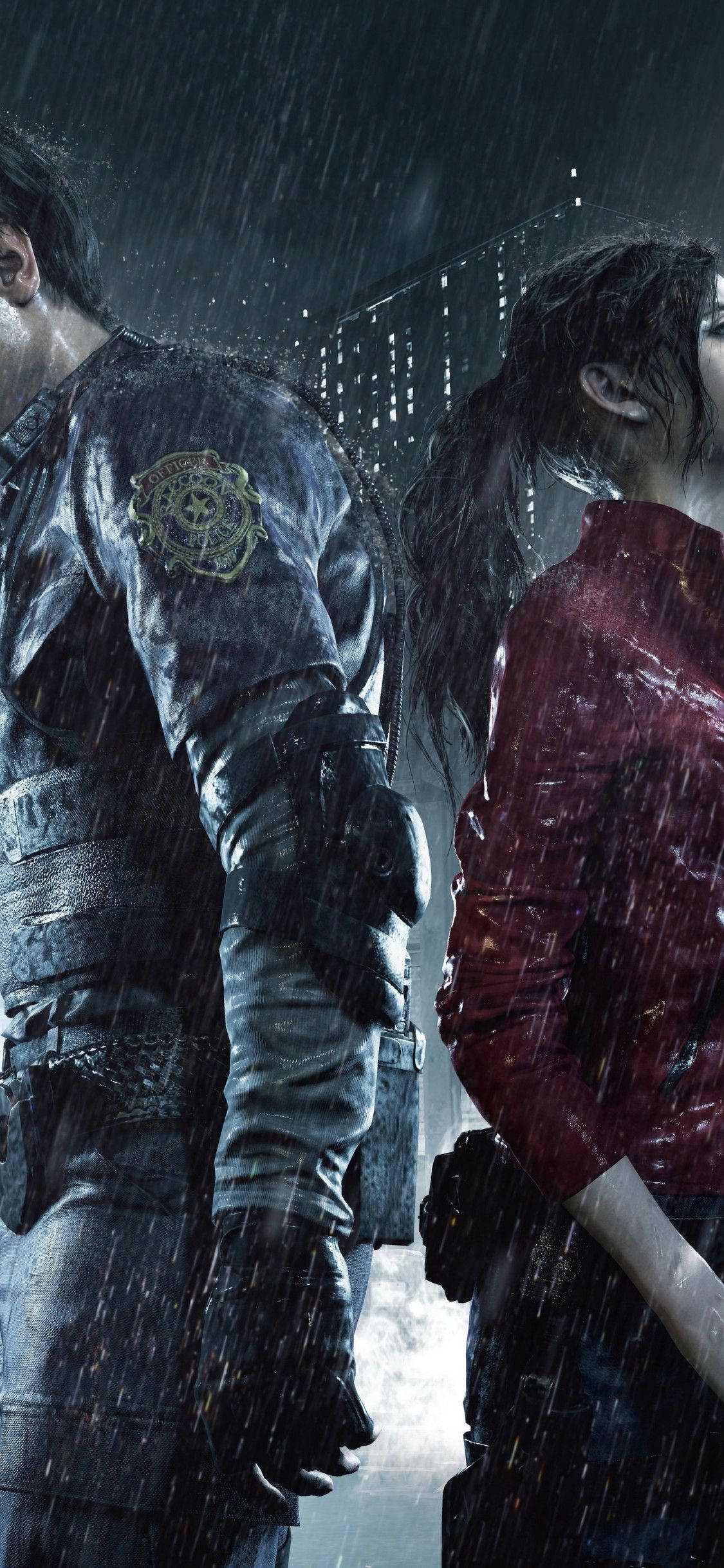 Приятели се събират - Леон Кенеди и Клер Редфийлд в Resident Evil 2 Remake Тапет