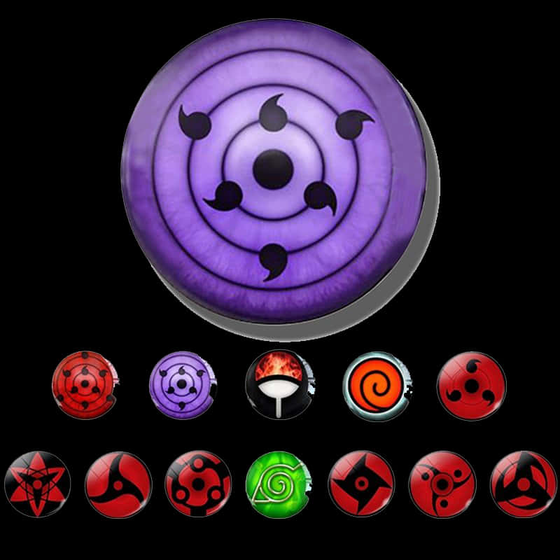 Rinnegan и различни Додзюцу очи Тапет