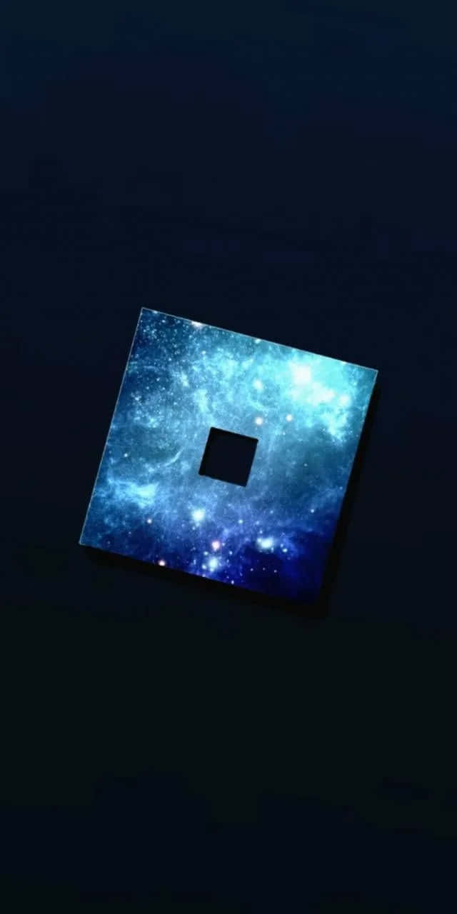 Блестящо синьо лого на Roblox Тапет
