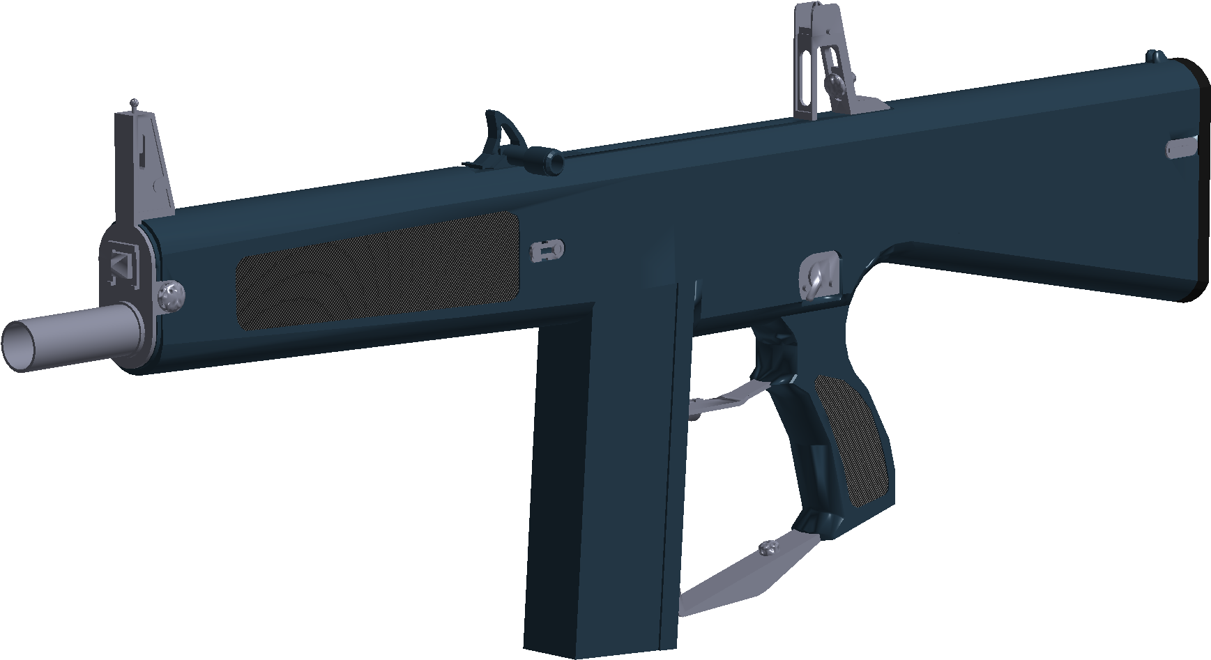 Рендер на автомат в стил Roblox Тапет