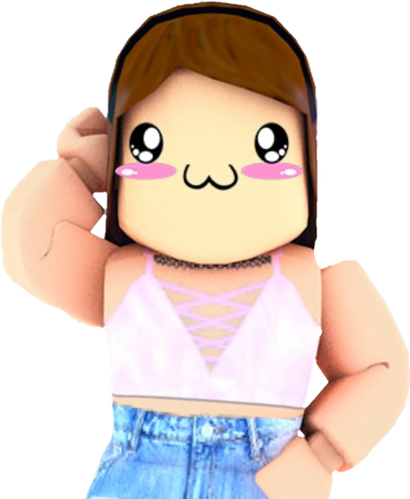 Roblox аватар с сладък израз.PNG Тапет
