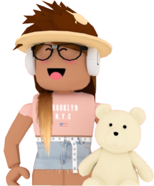Аватар от Roblox с плюшевым мишкой Тапет