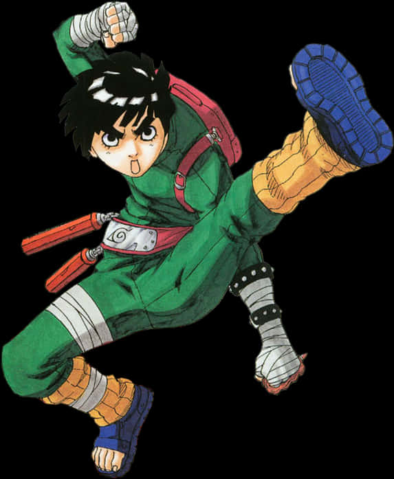 Rock Lee Динамично Влизане Тапет