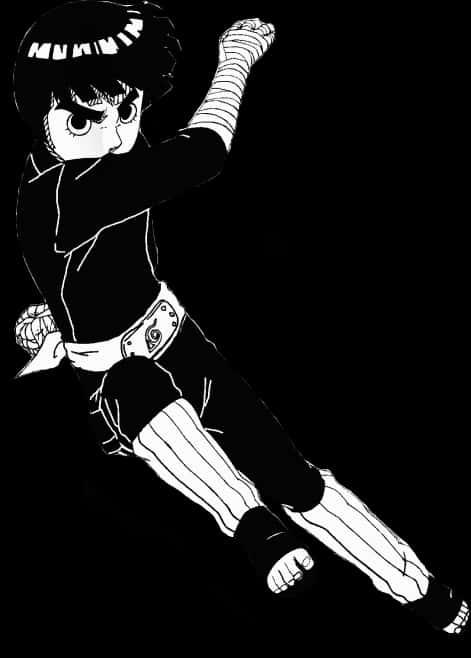Rock Lee в бойна поза Тапет