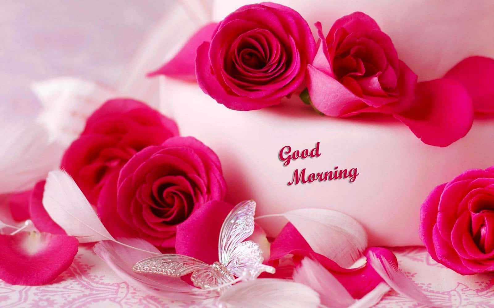 Romantische Rosen Guten Morgen Liebe Тапет