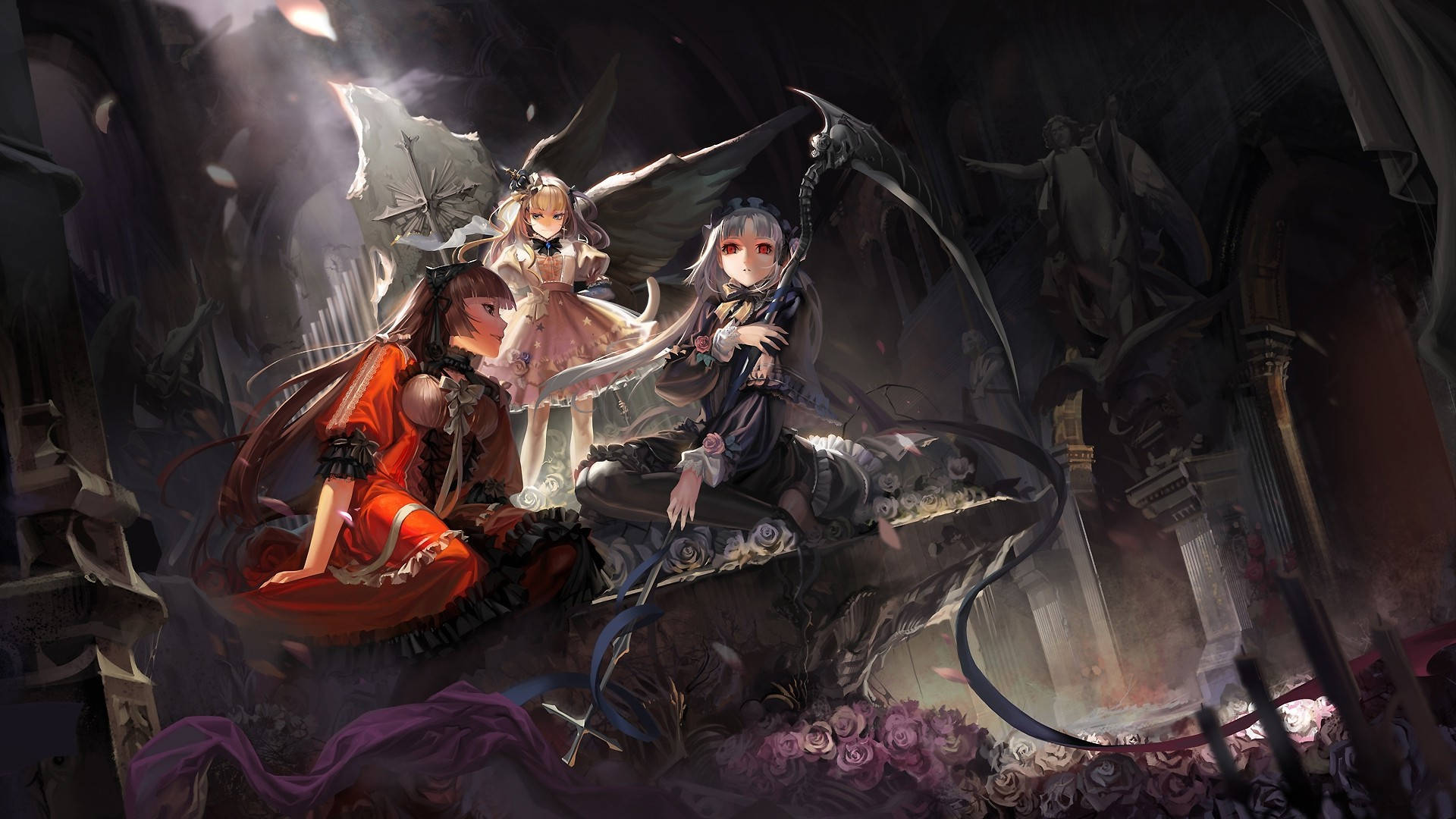 Тъмно аниме изкуство Rozen Maiden Тапет