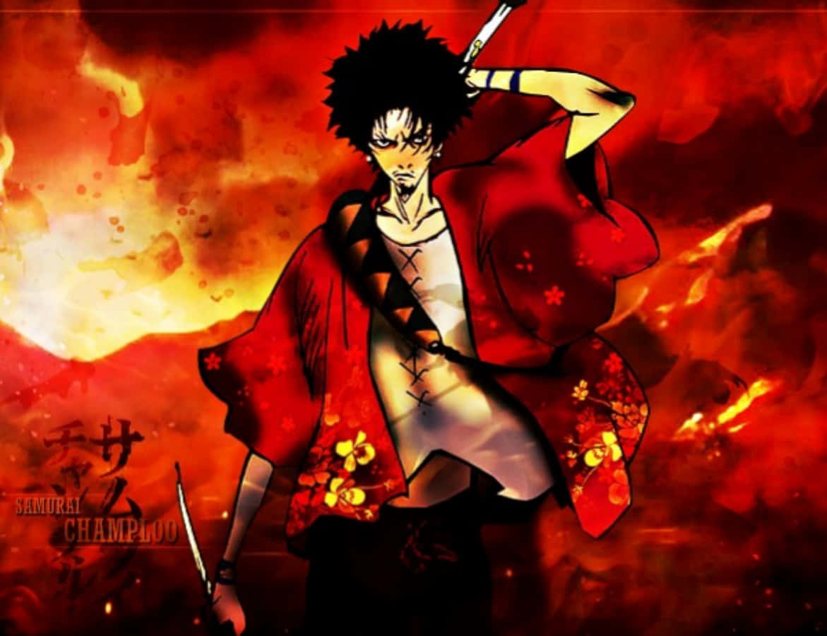 Samurai Champloo Пламтящ Муген Тапет