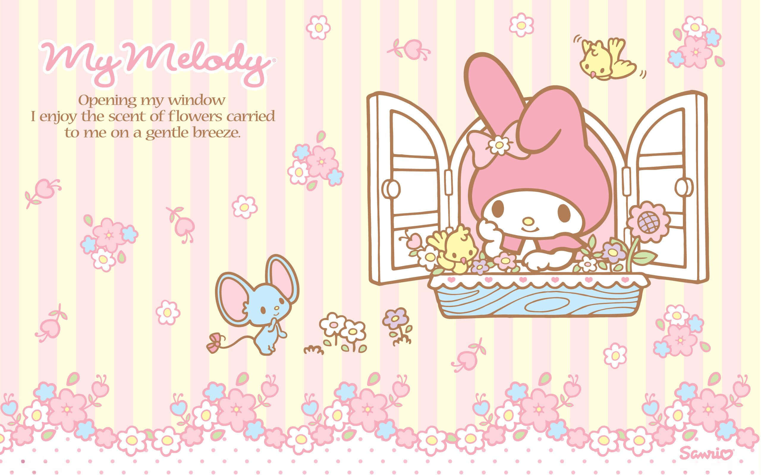 Нека героите Sanrio внесут радост и цвят във вашия живот Тапет