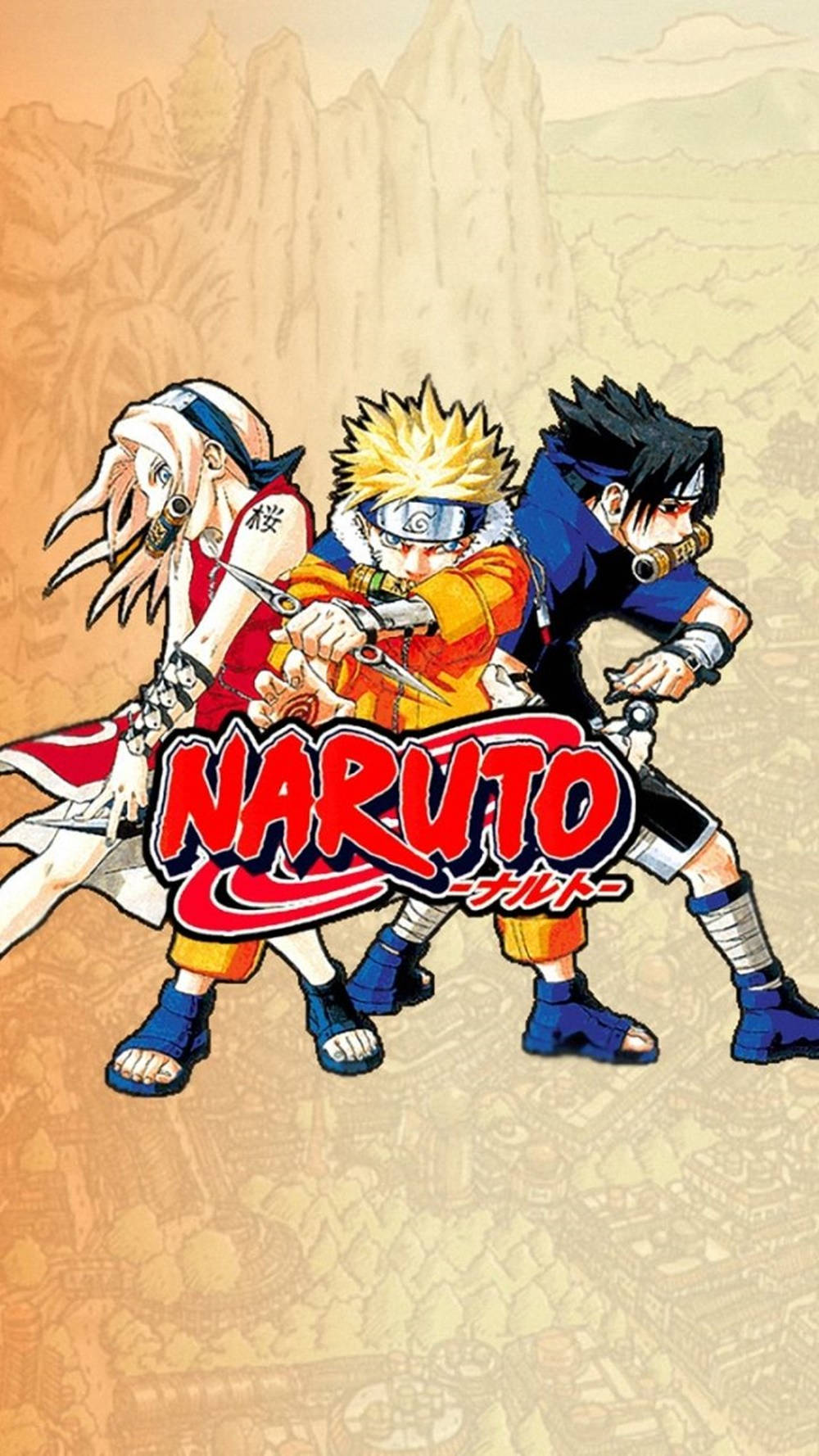 Sasuke Naruto iPhone Официално лого Тапет