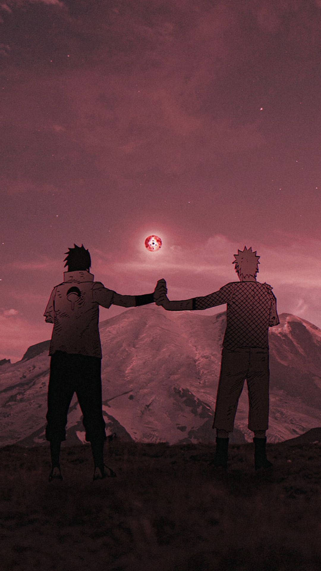 Sasuke Naruto iPhone аниме изглед отзад Тапет
