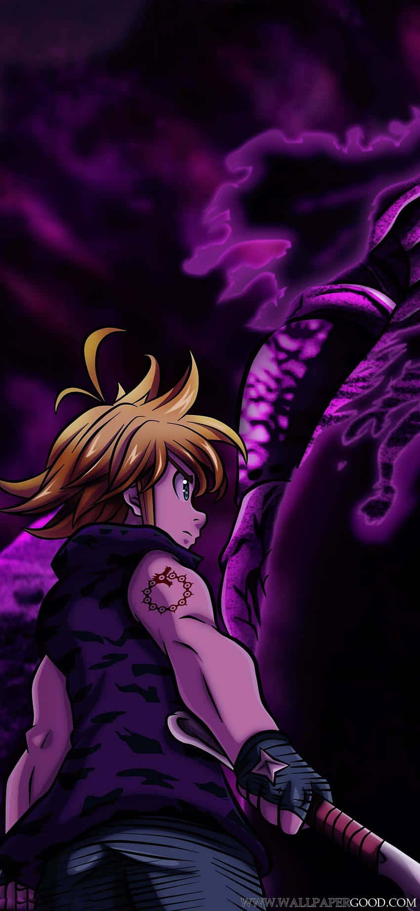 Разкрий мистерията на грешниците със Seven Deadly Sins iPhone. Тапет