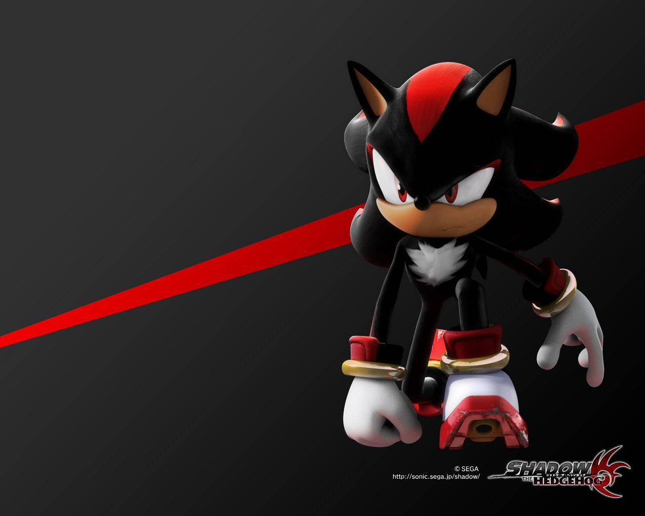 Загадочната елегантност на Shadow the Hedgehog Pfp – 3D цифрово изкуство Тапет