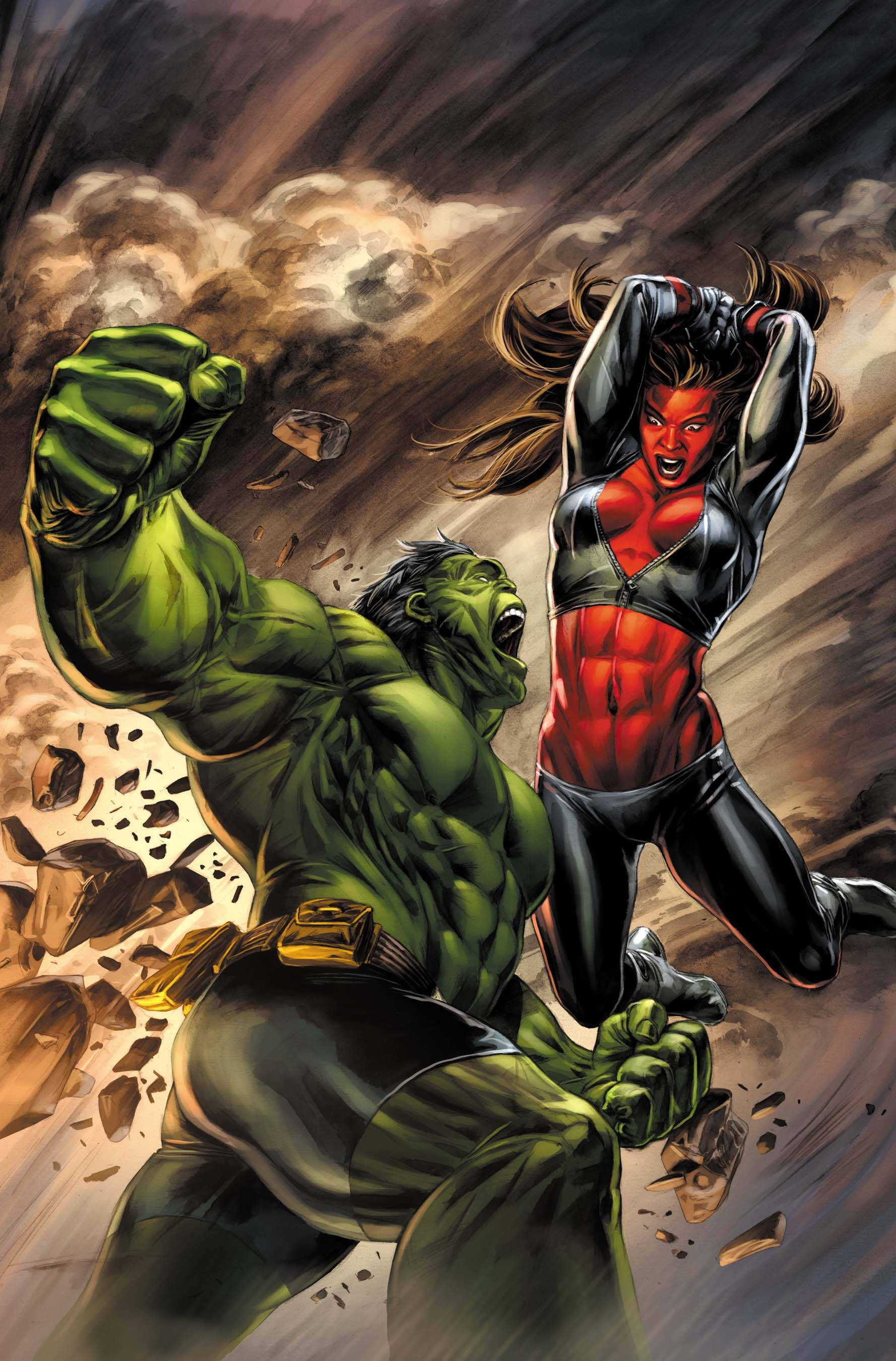 Червена She Hulk битка Тапет
