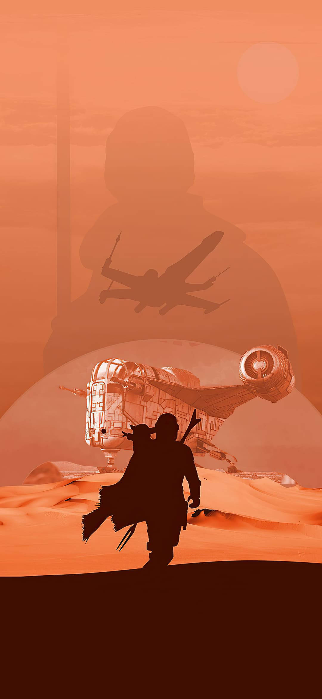 Silhouette Star Wars iPhone 6 Plus Тапет