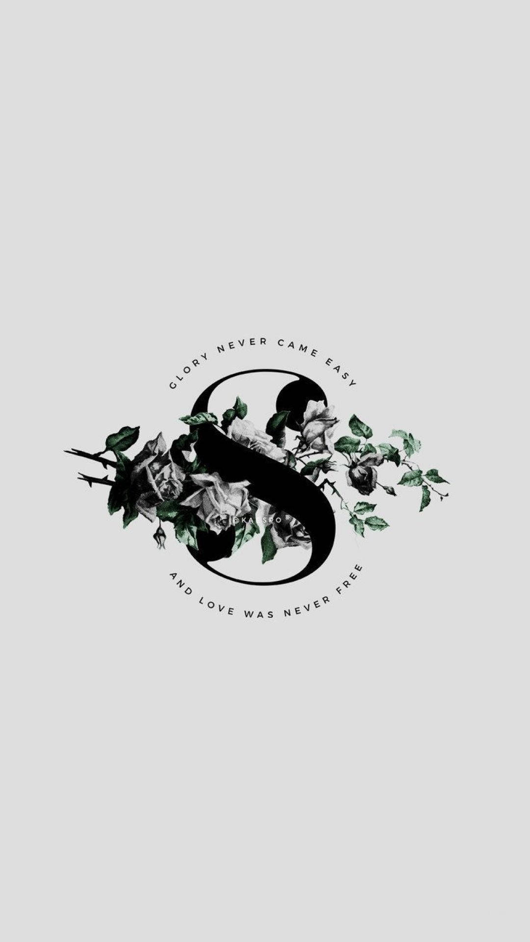 Бяла естетика на Slytherin за iPhone Тапет