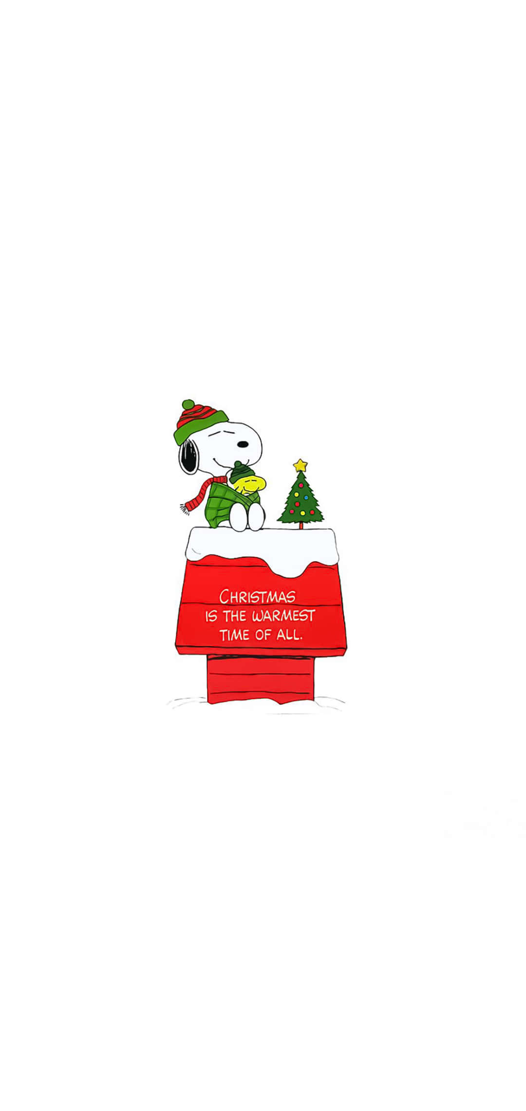 Коледен стикер Snoopy Peanuts Тапет