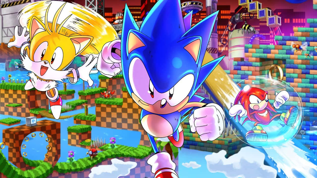 Бъдете по-бързи от скоростта на светлината със Sonic! Тапет