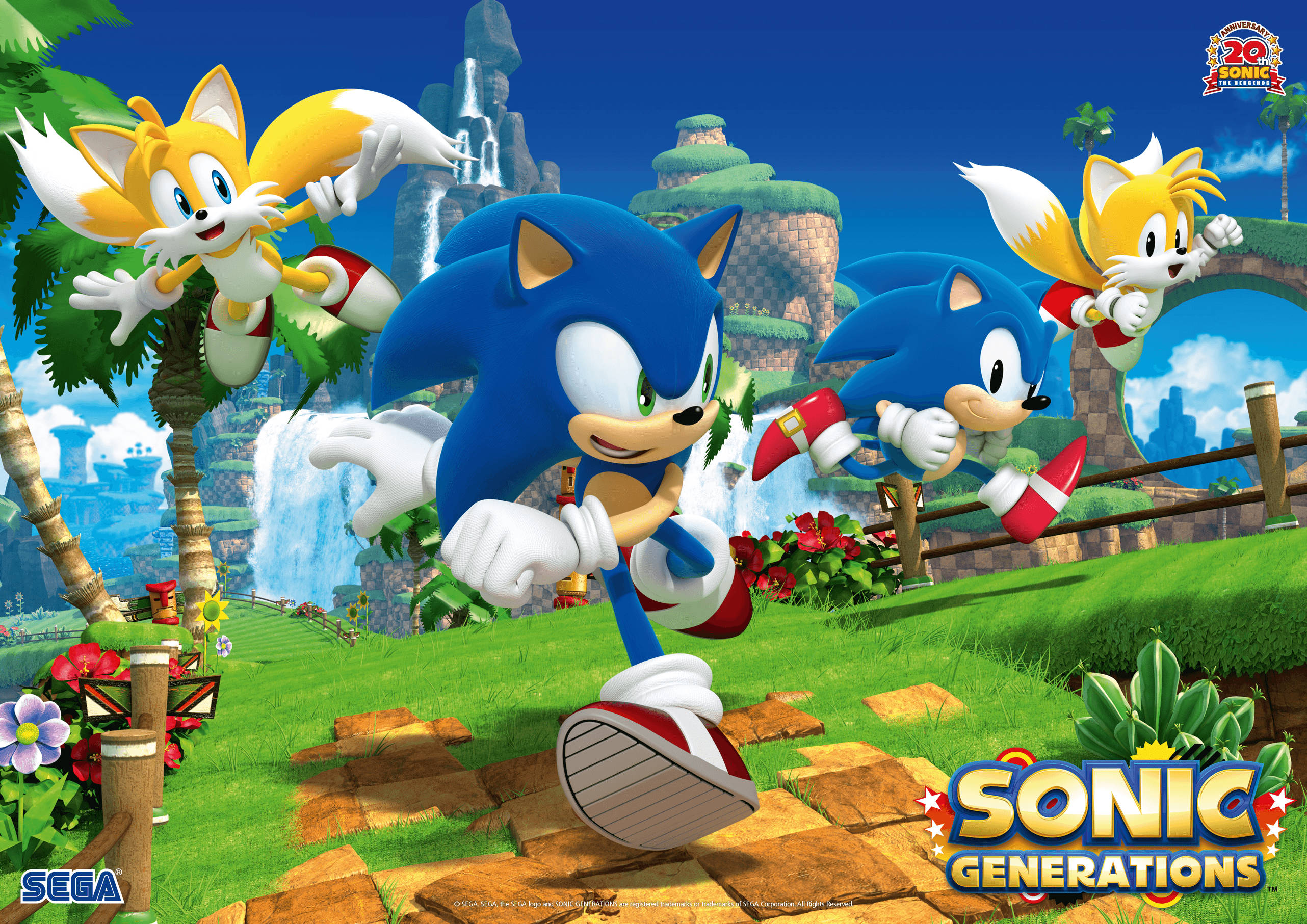 Соник и Тейлс се обединяват за приключение в Sonic Generations Тапет