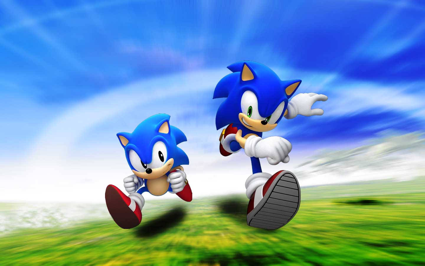 Изживейте вълнуващата скорост на Сонич в Sonic Generations Тапет