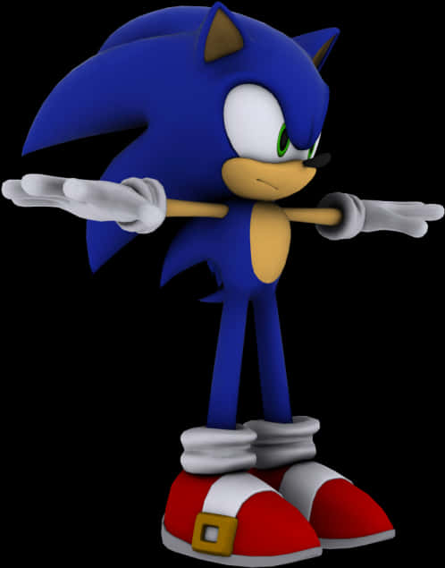Sonic The Hedgehog Изправена поза Тапет