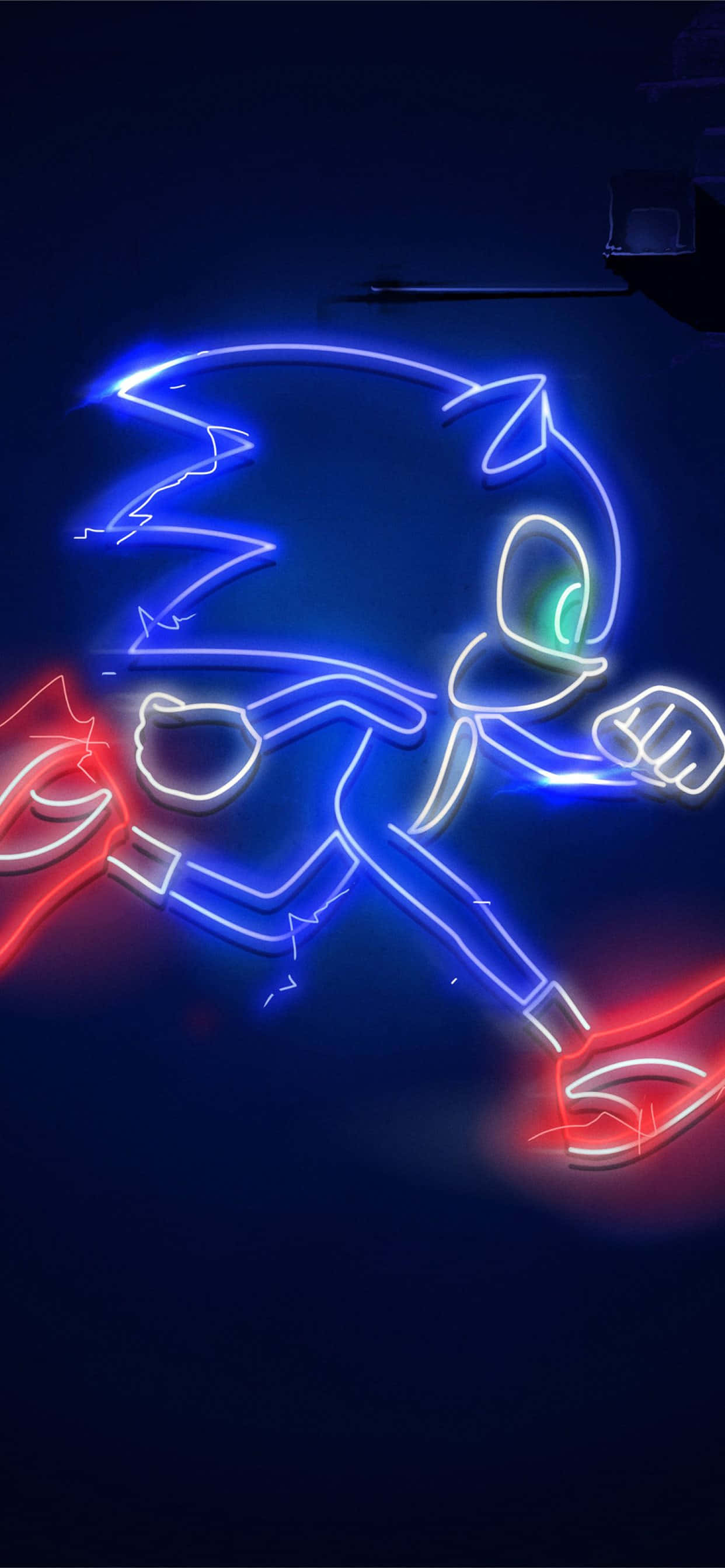 sonic the hedgehog неонов рисунок Тапет