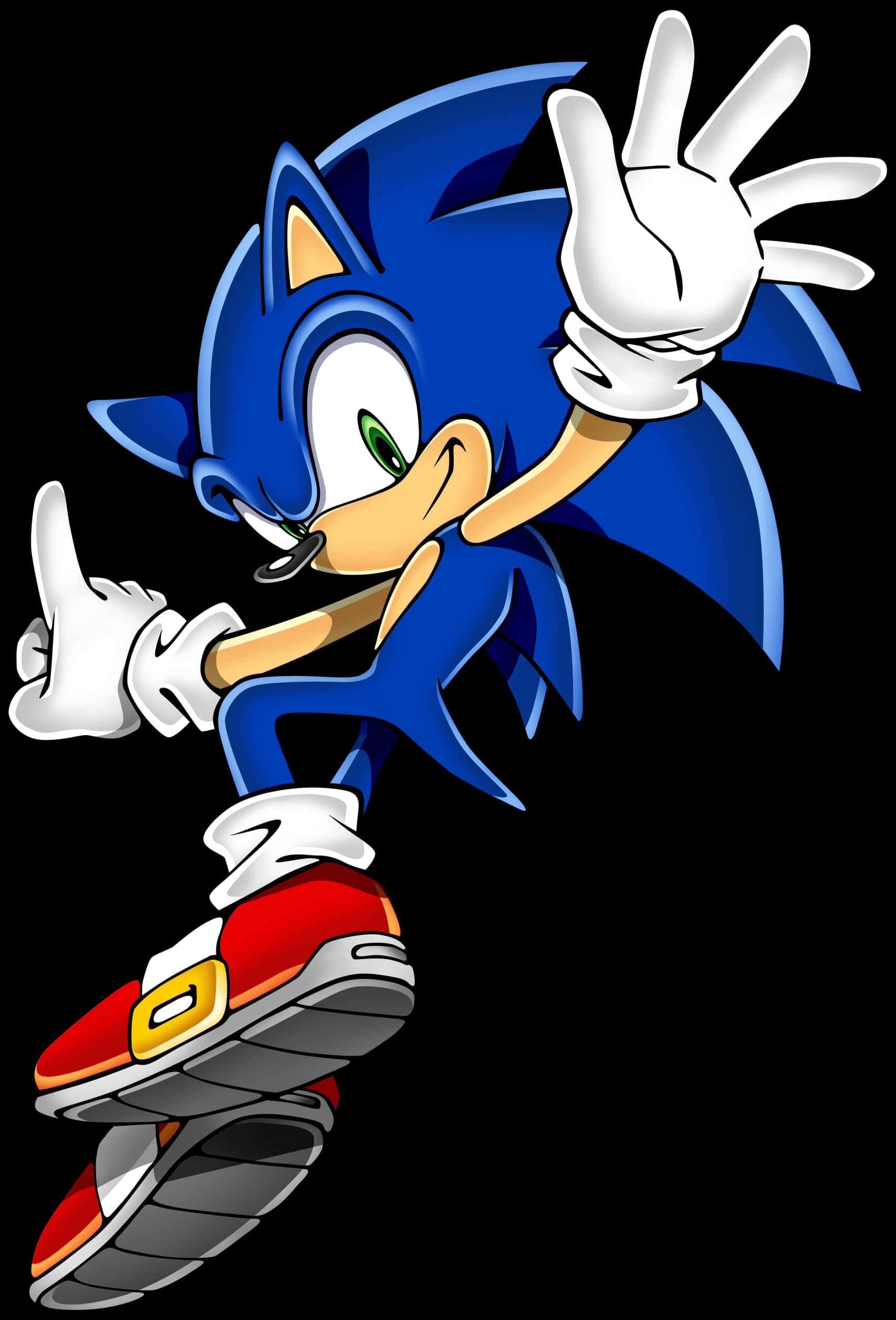 Класическа поза на Sonic the Hedgehog Тапет