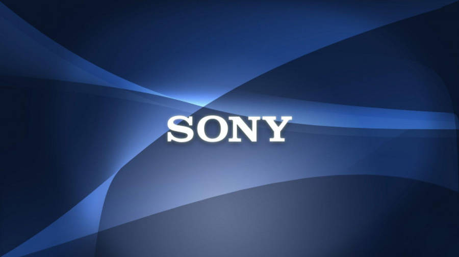 Тъмносин абстрактен фон с лого на Sony Тапет