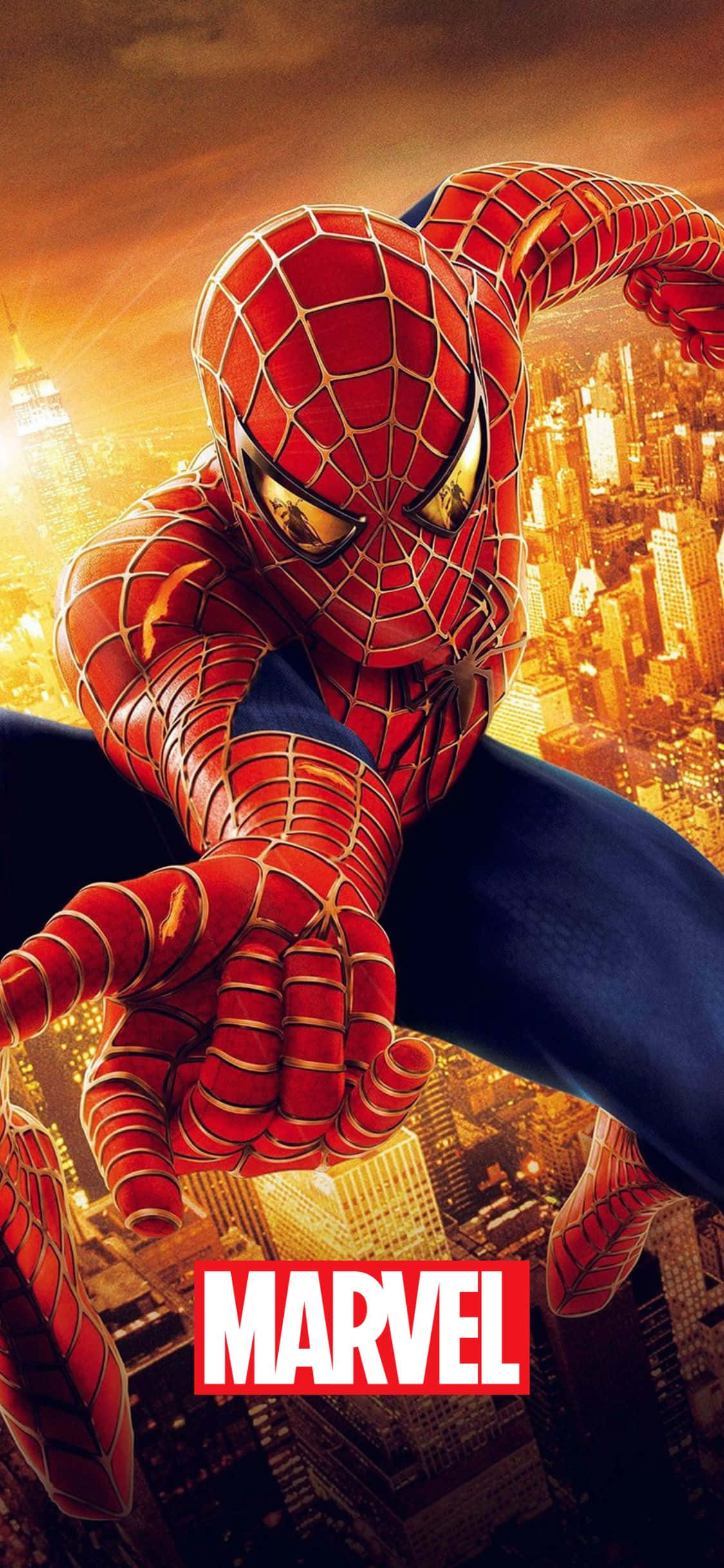 Spider-Man 2 постер iPhone XS Marvel фон Тапет
