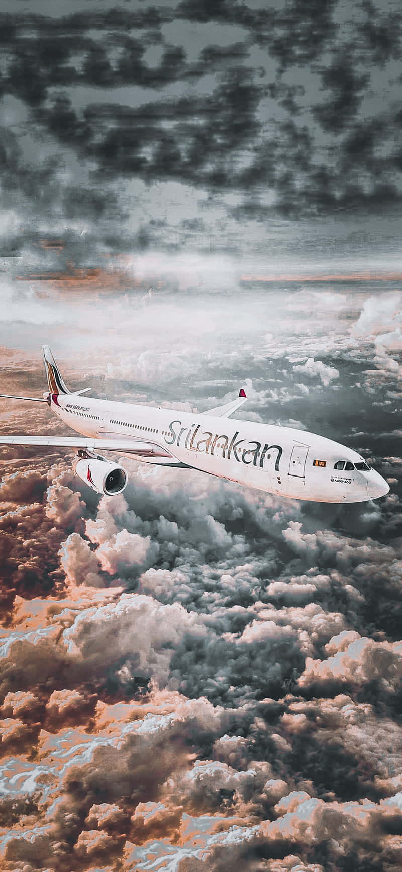 SriLankan Airlines Android Фон със самолет Тапет