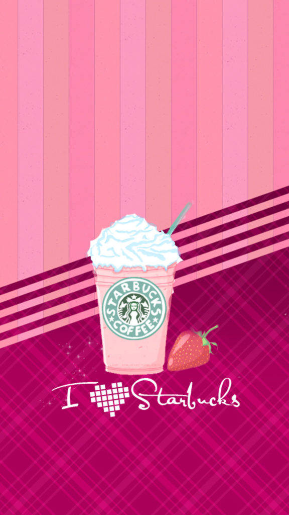 Starbucks сладък момичешки екран за телефон Тапет