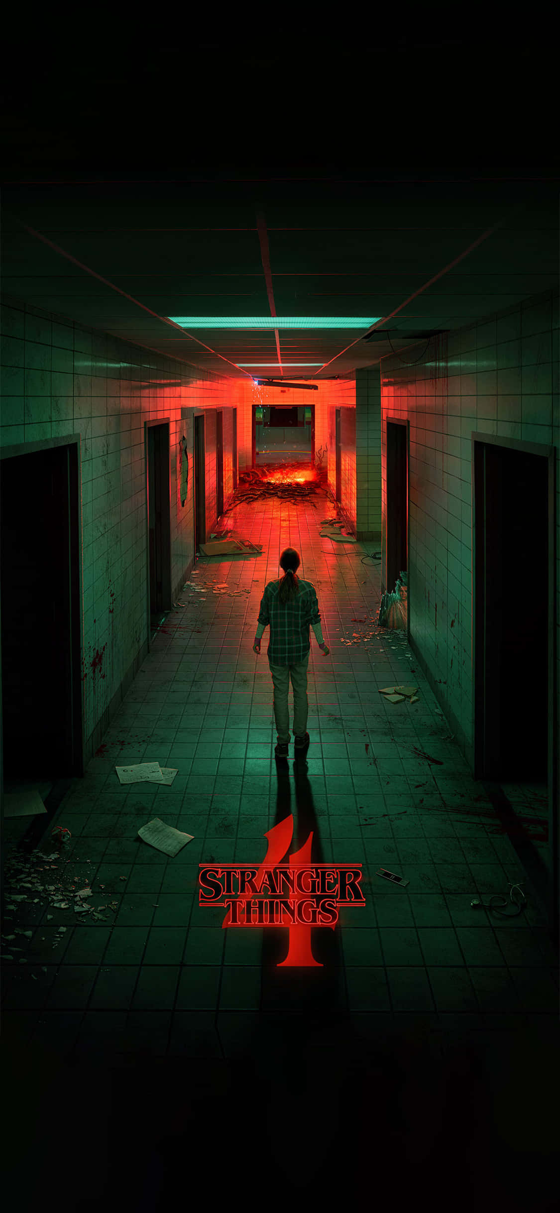 Зловещ коридор от Stranger Things Тапет