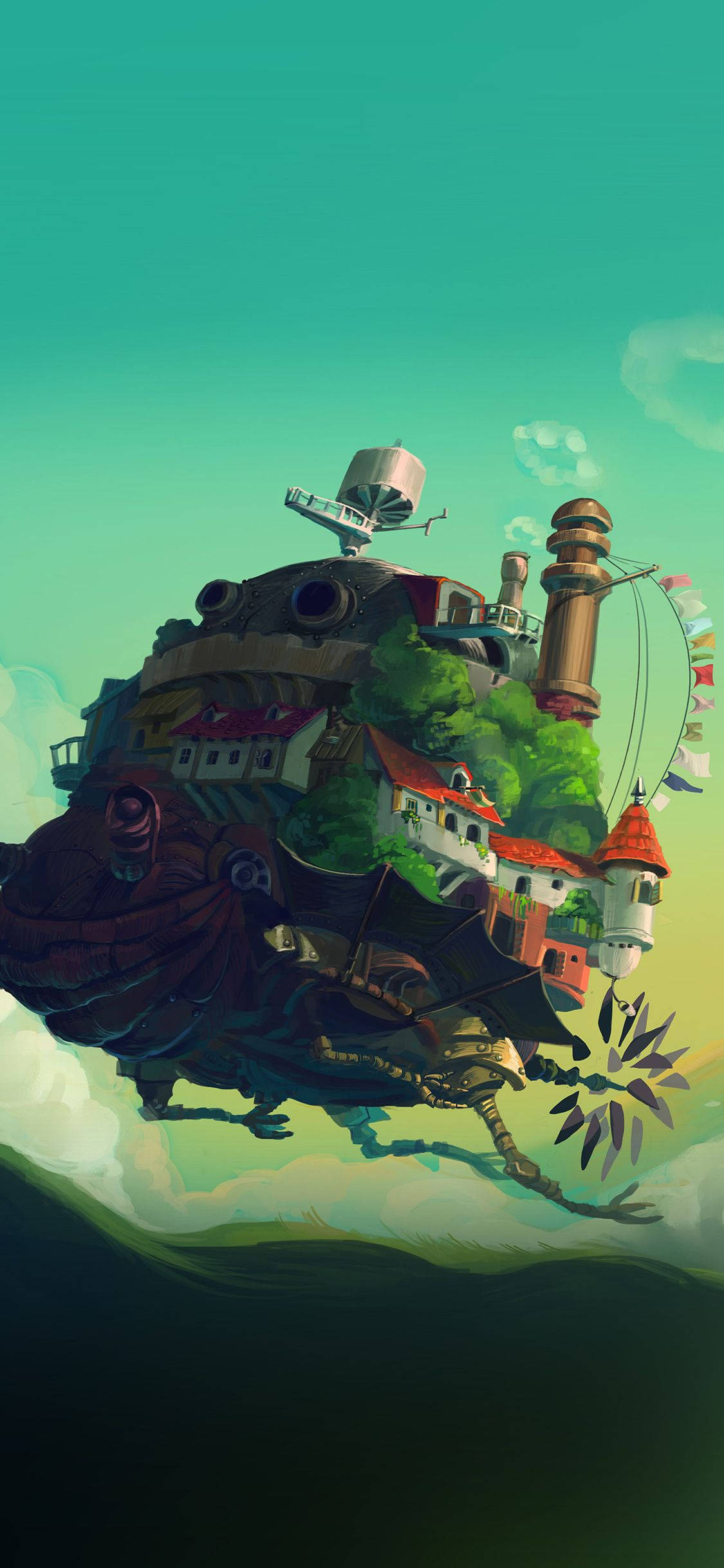 Studio Ghibli iPhone Ходящ замок на Хаул Тапет