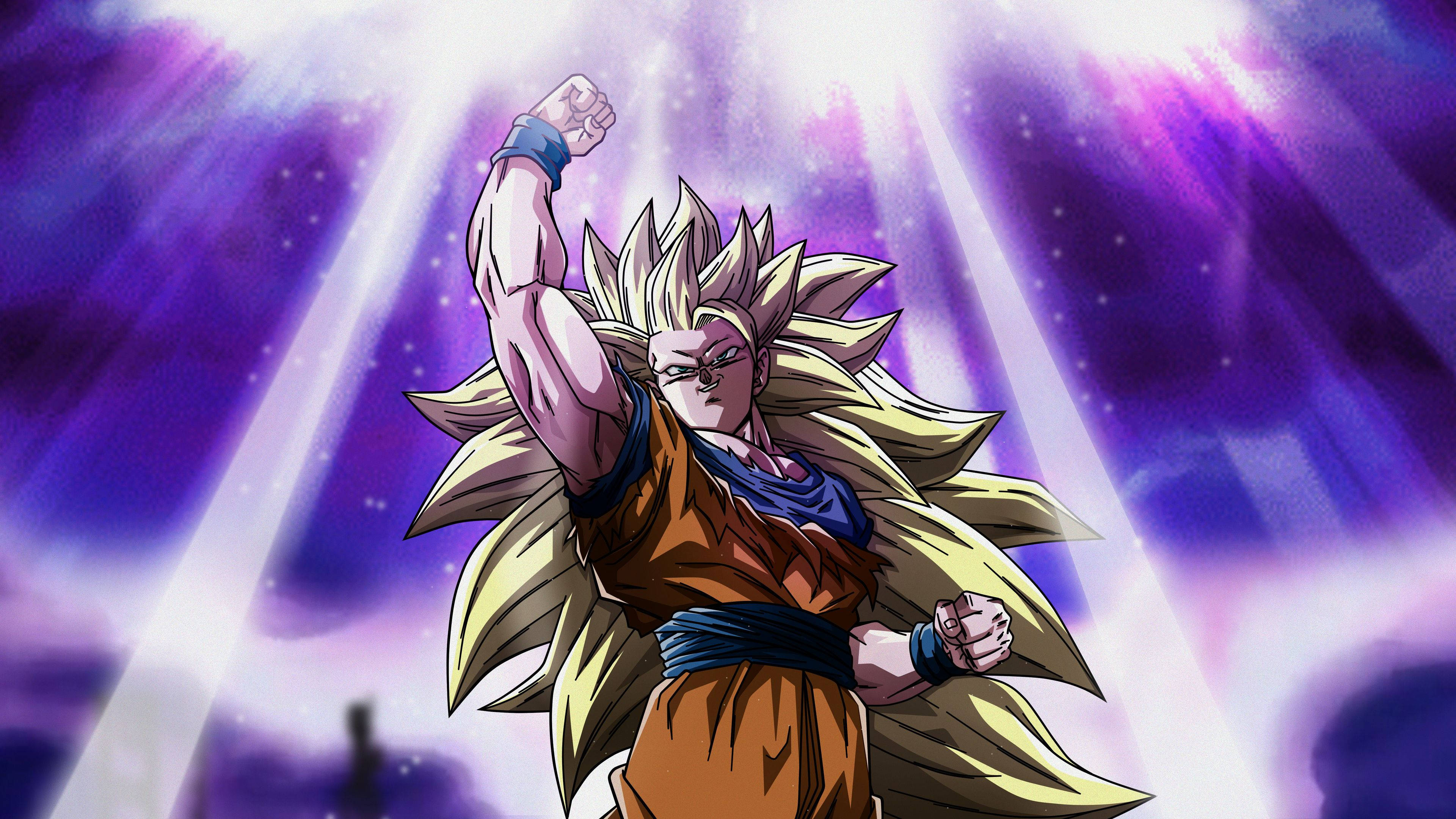 Super Saiyan 3 Гоку DBZ 4K Тапет