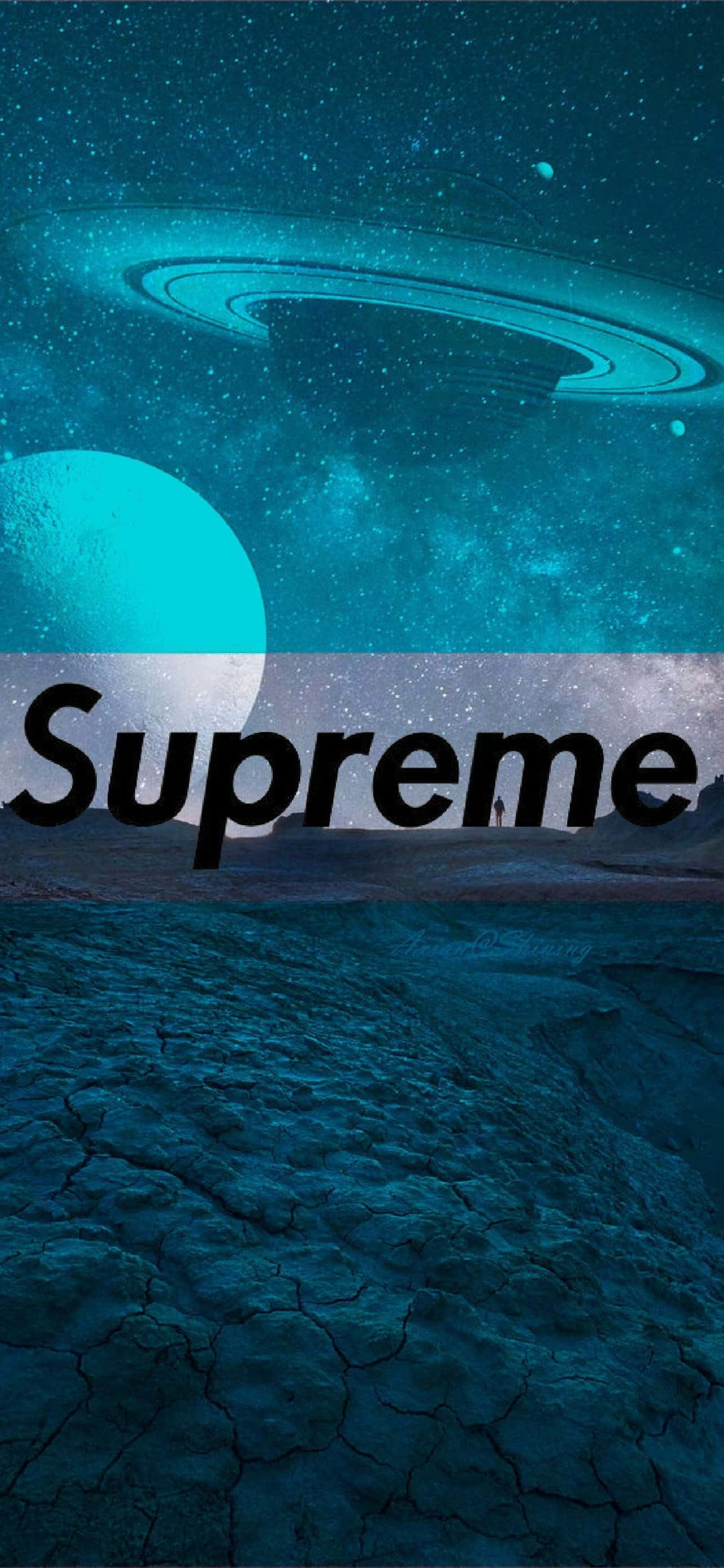 supreme - планета със синь небо Тапет