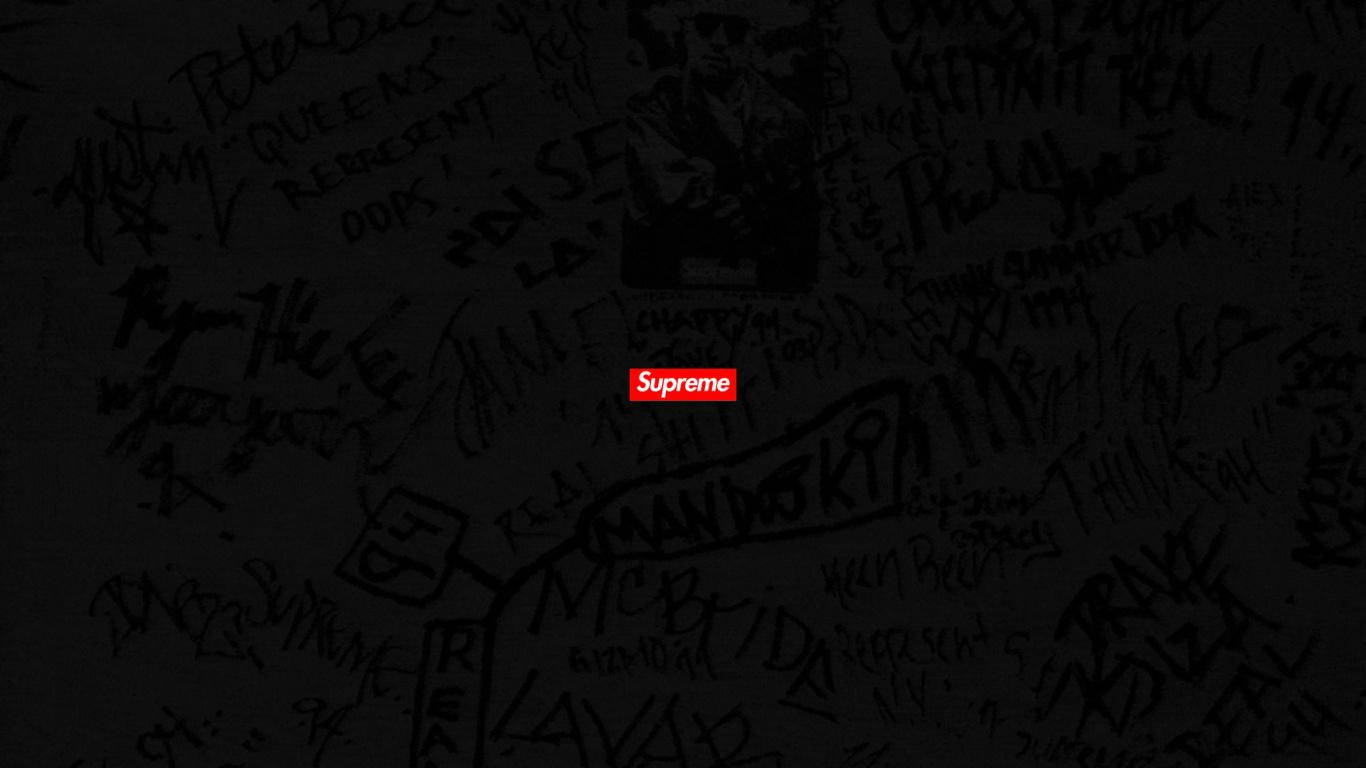 Лаптоп със Supreme графити Тапет