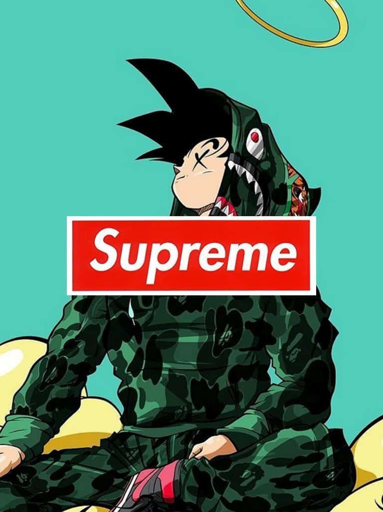 Готино Supreme аниме Dragon Ball Z Гоку с качулка Тапет